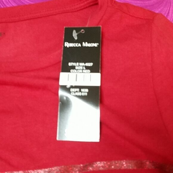 Rebecca Malone red size large shirt NWT - Picture 4 of 5